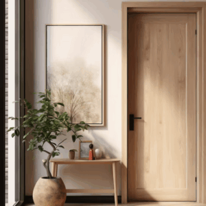 Puerta Interior de Madera Natural